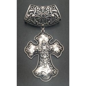 Rhinestone Scarf Cross Pendant
